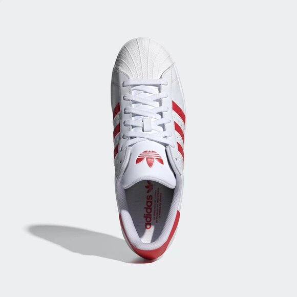 Adidas Originals Men's White Red Superstar shoes IG9367 - Picture 3 of 5